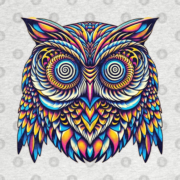 psychedelic owl by Ekim Ts